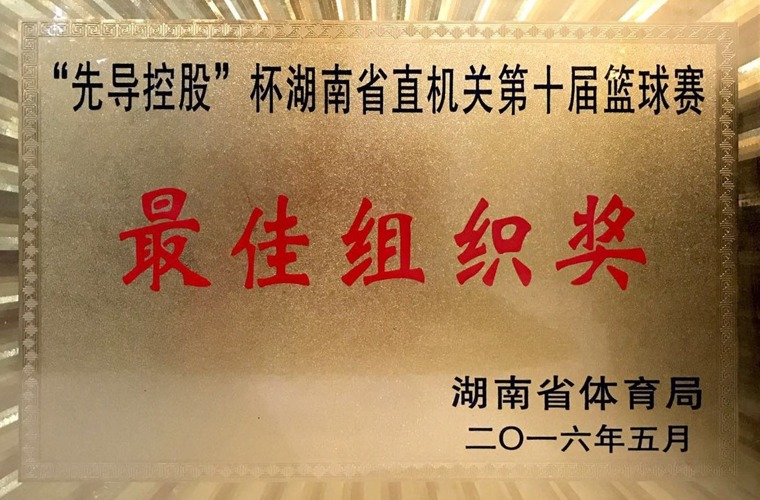 “先導(dǎo)控股”杯籃球賽最佳組織獎(jiǎng)